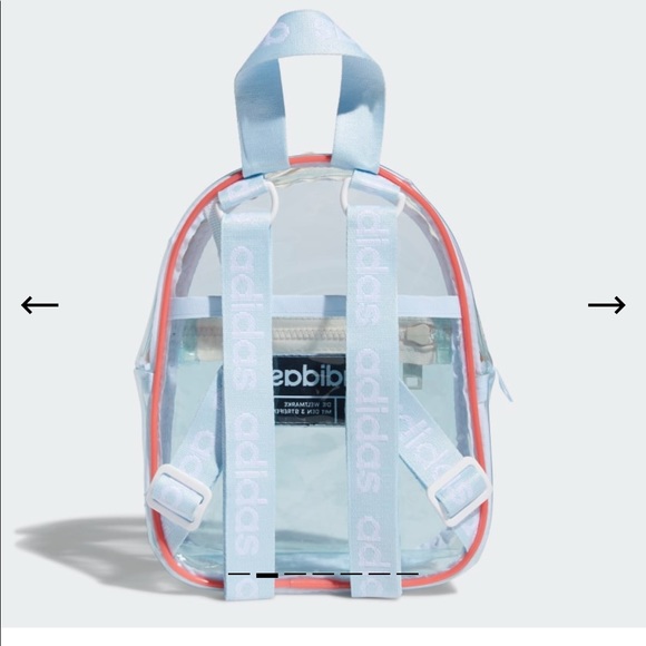 ❌SOLD OUT❌BRAND NEW CLEAR MINI ADIDAS BACKPACK - Picture 2 of 7